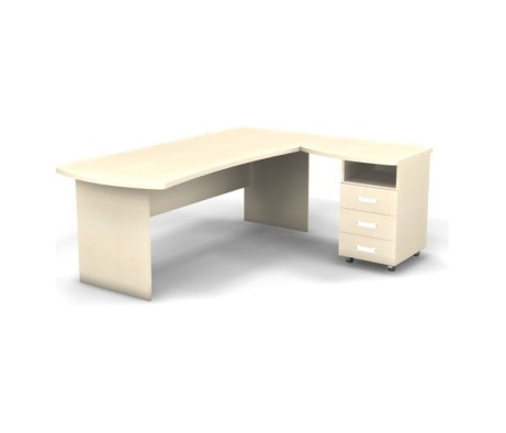 Right Workstation with Pedestal 200x160x74 Berlin