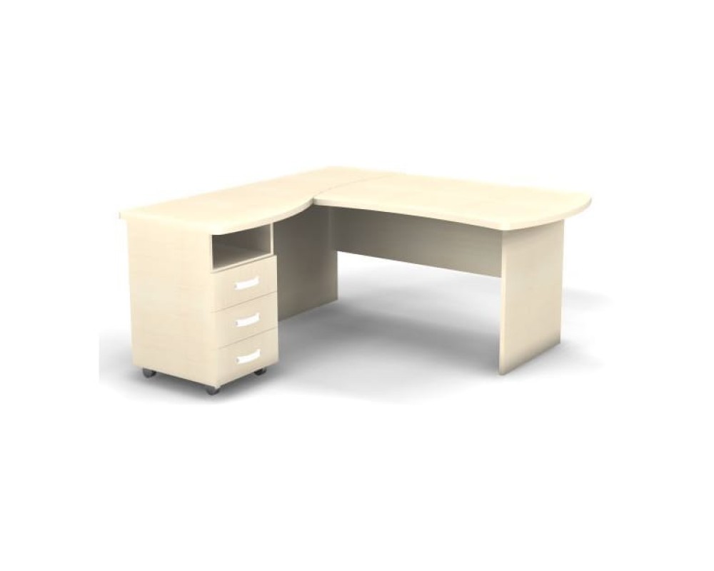 Workstation with Pedestal Left 160x160x74 Berlin