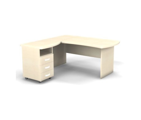 Workstation with Pedestal Left 160x160x74 Berlin