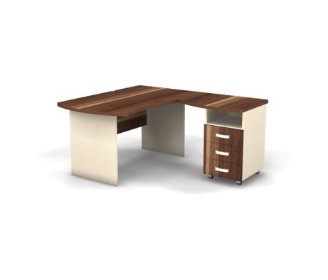 Right Workstation with Pedestal 140x160x74 Berlin