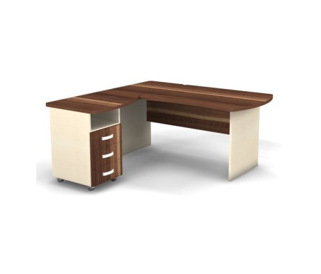 Workstation with Pedestal Left 160x160x74 Berlin