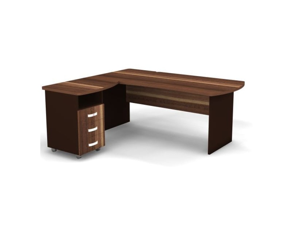 Left Workstation with Pedestal 180x160x74 Berlin