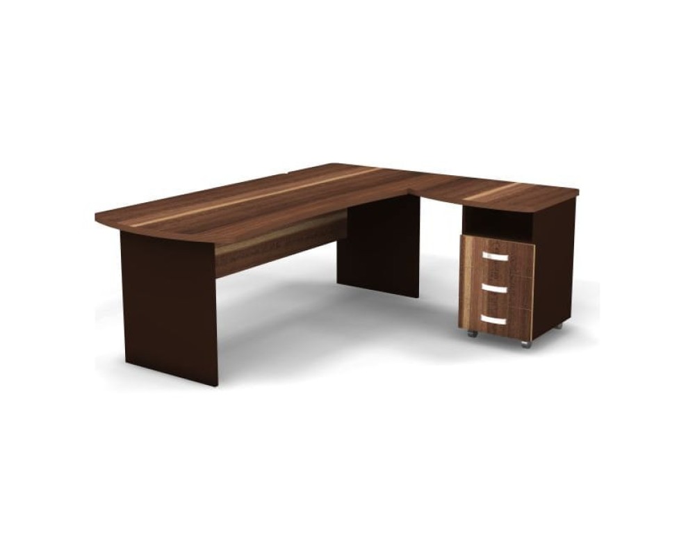 Right Workstation with Pedestal 200x160x74 Berlin