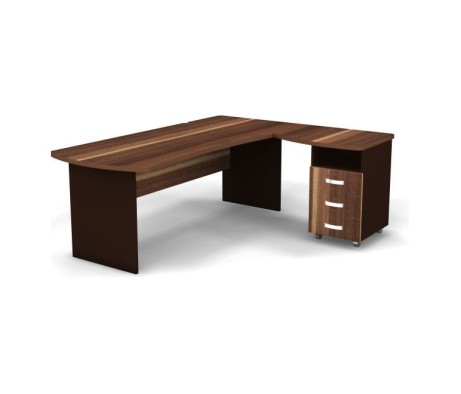 Right Workstation with Pedestal 200x160x74 Berlin