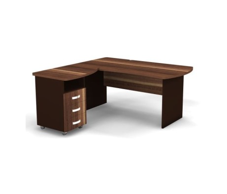 Workstation with Pedestal Left 160x160x74 Berlin