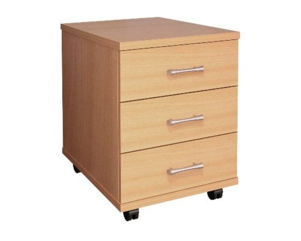 Monolith Mobile Cabinet, 3 Drawers, 406x518x534 cm