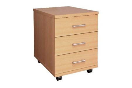 Monolith Mobile Cabinet, 3 Drawers, 406x518x534 cm