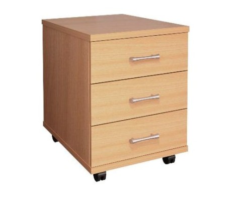 Monolith Mobile Cabinet, 3 Drawers, 406x518x534 cm