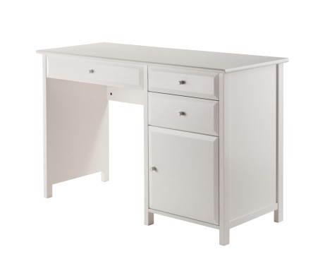 Delta Home Office Writing Desk, 47' Wide, 31' High, White