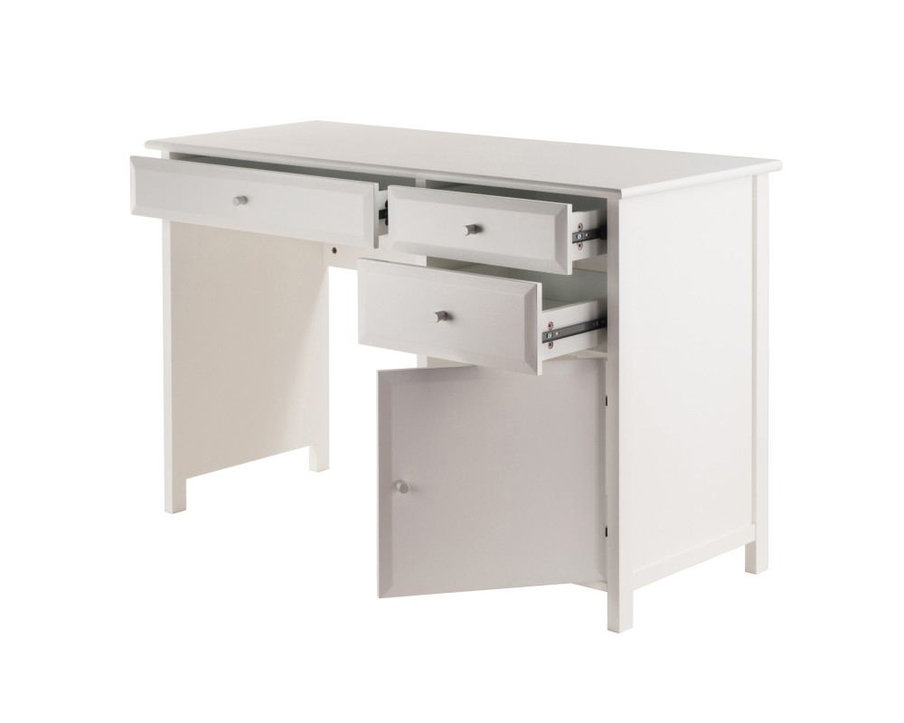 Delta Home Office Writing Desk, 47' Wide, 31' High, White