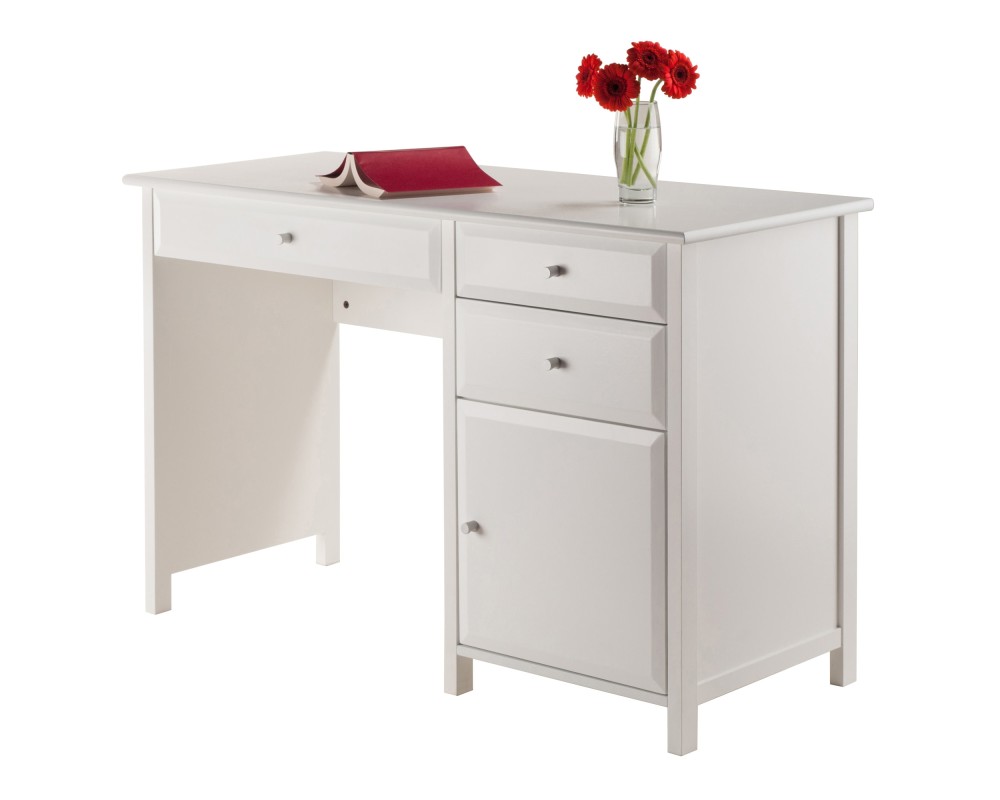 Delta Home Office Writing Desk, 47' Wide, 31' High, White