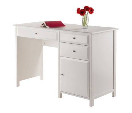 Delta Home Office Writing Desk, 47' Wide, 31' High, White