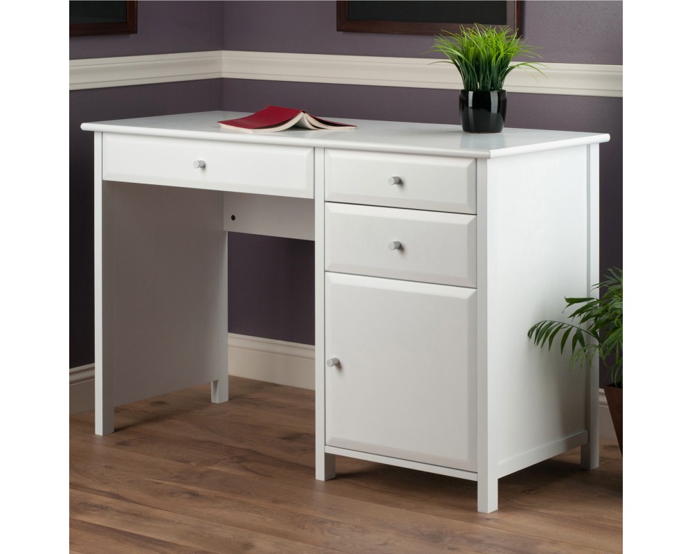 Delta Home Office Writing Desk, 47' Wide, 31' High, White