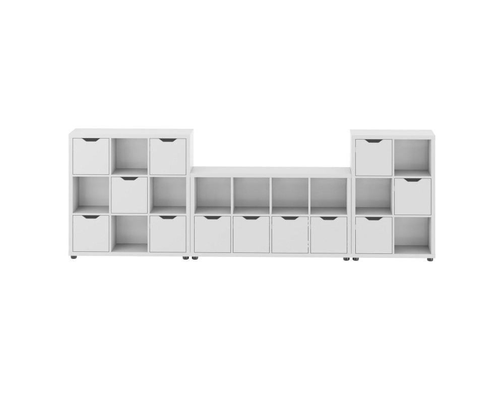Julian 3-Pc Modular Storage Cabinet Set, White