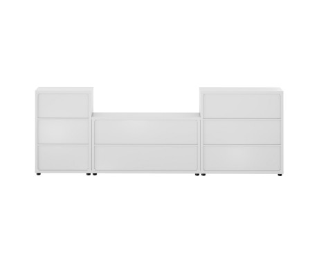 Julian 3-Pc Modular Storage Cabinet Set, White