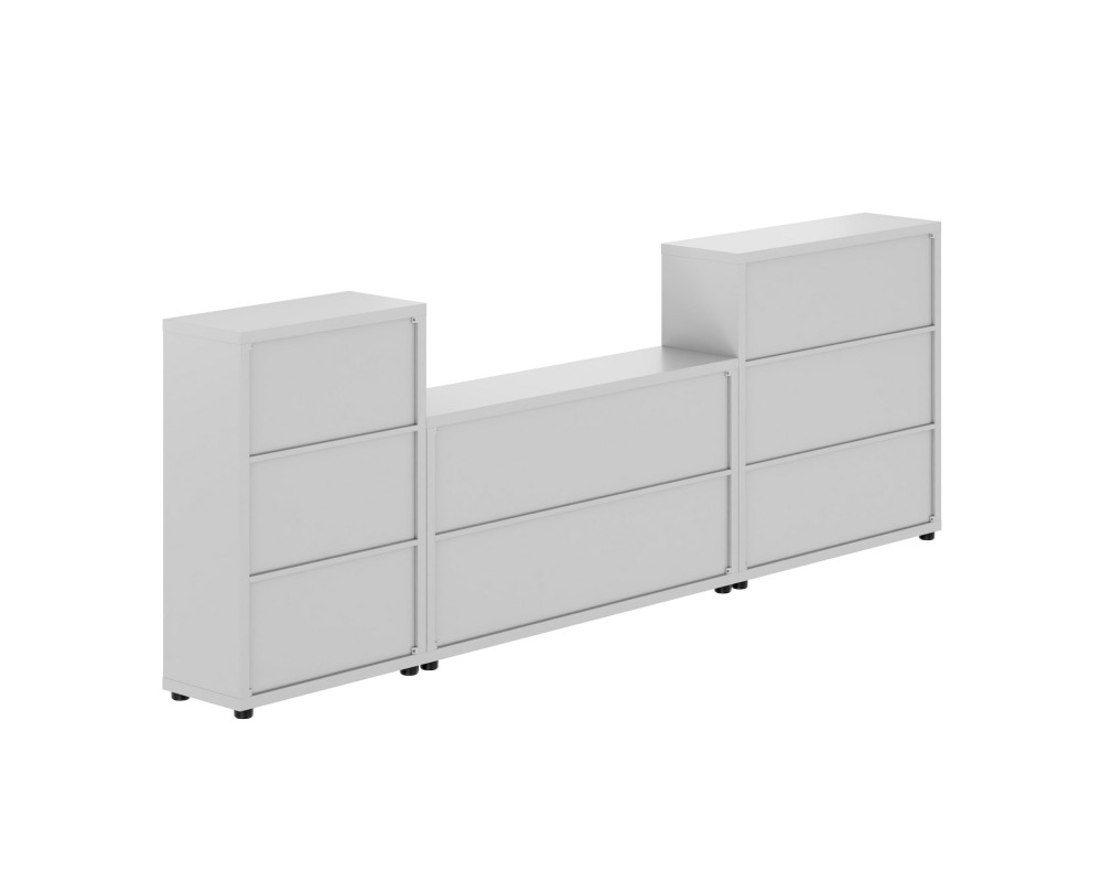 Julian 3-Pc Modular Storage Cabinet Set, White