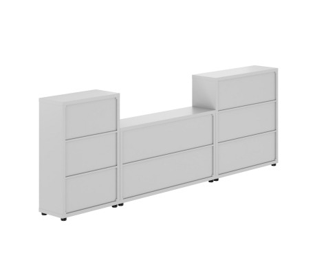 Julian 3-Pc Modular Storage Cabinet Set, White