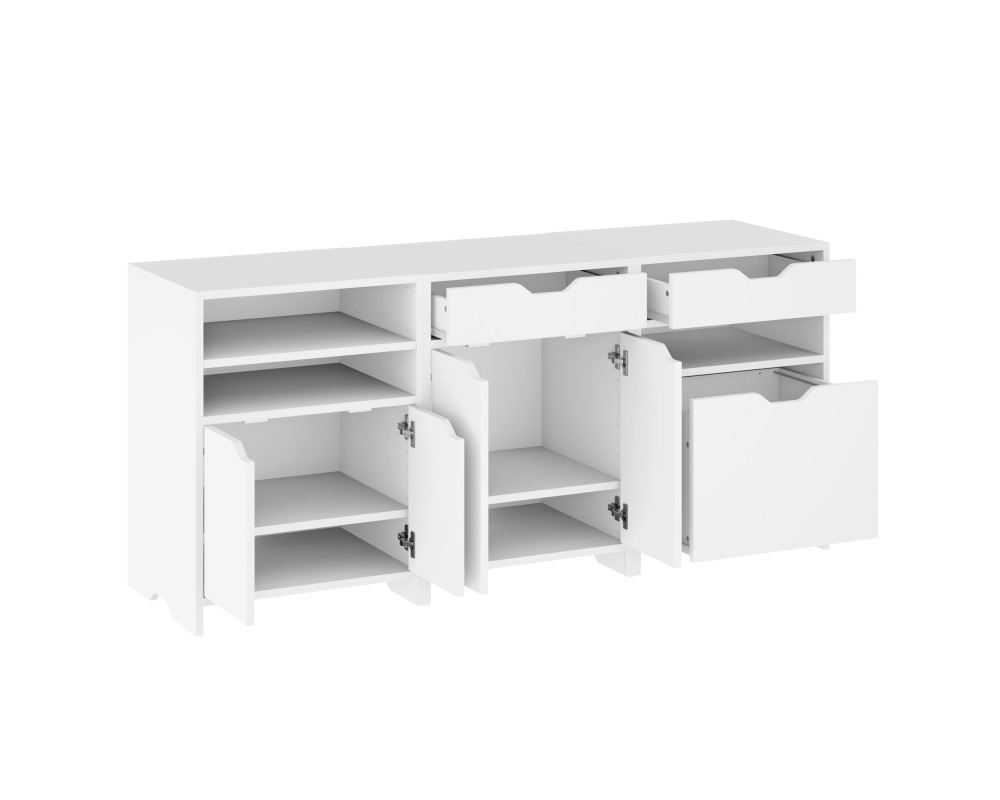 Nova 3-Pc Storage Cabinet Set, 58' Wide, 26' High, White