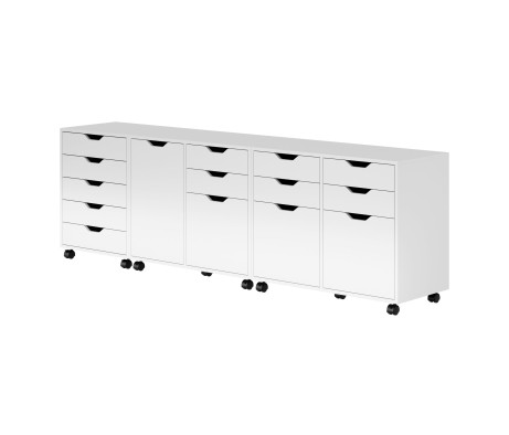 Halifax 3-Pc Storage Cabinet Set, White