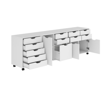 Halifax 3-Pc Storage Cabinet Set, White