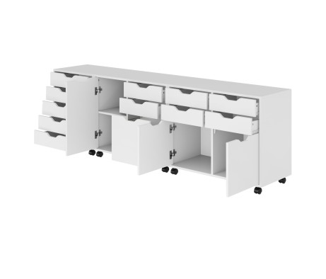 Halifax 3-Pc Storage Cabinet Set, White