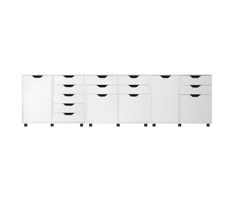 Halifax 3-Pc Cabinet Set with File Drawer, White