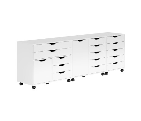 Halifax 3-Pc Storage Cabinet Set, White