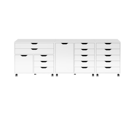 Halifax 3-Pc Storage Cabinet Set, White