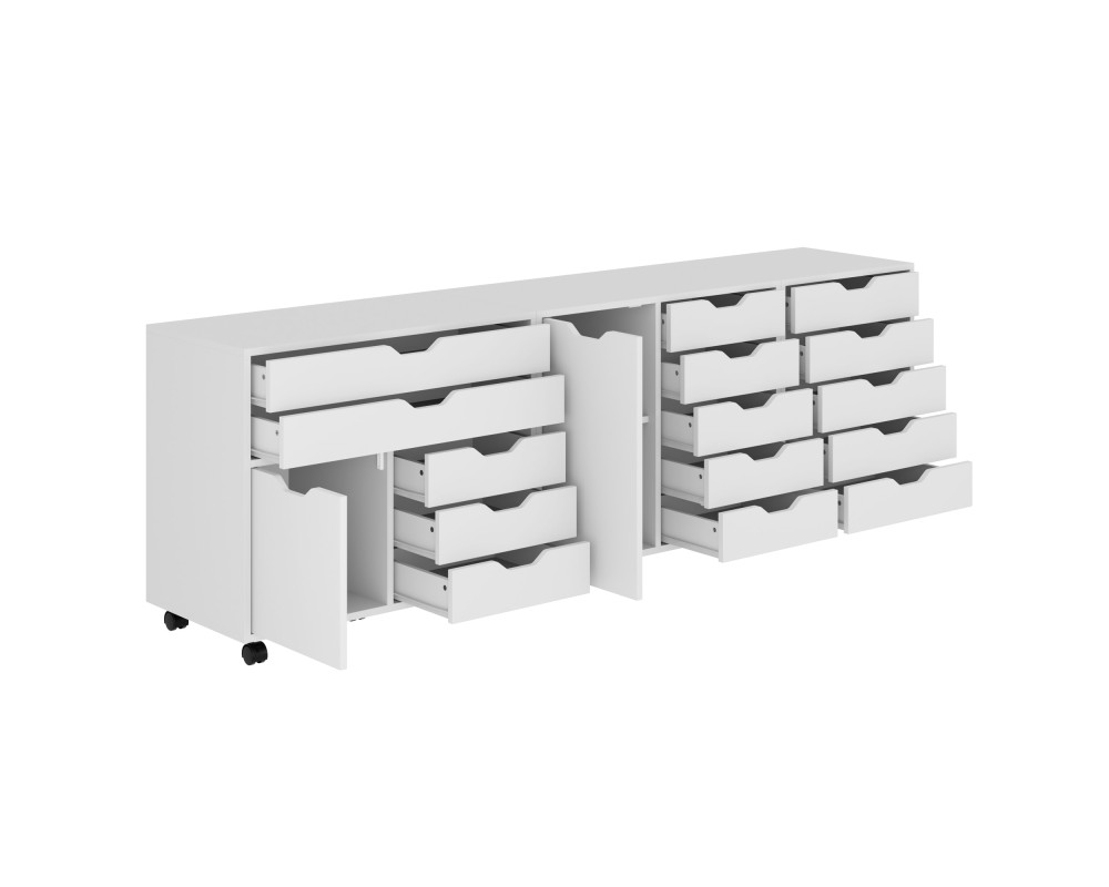 Halifax 3-Pc Storage Cabinet Set, White