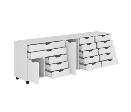 Halifax 3-Pc Storage Cabinet Set, White