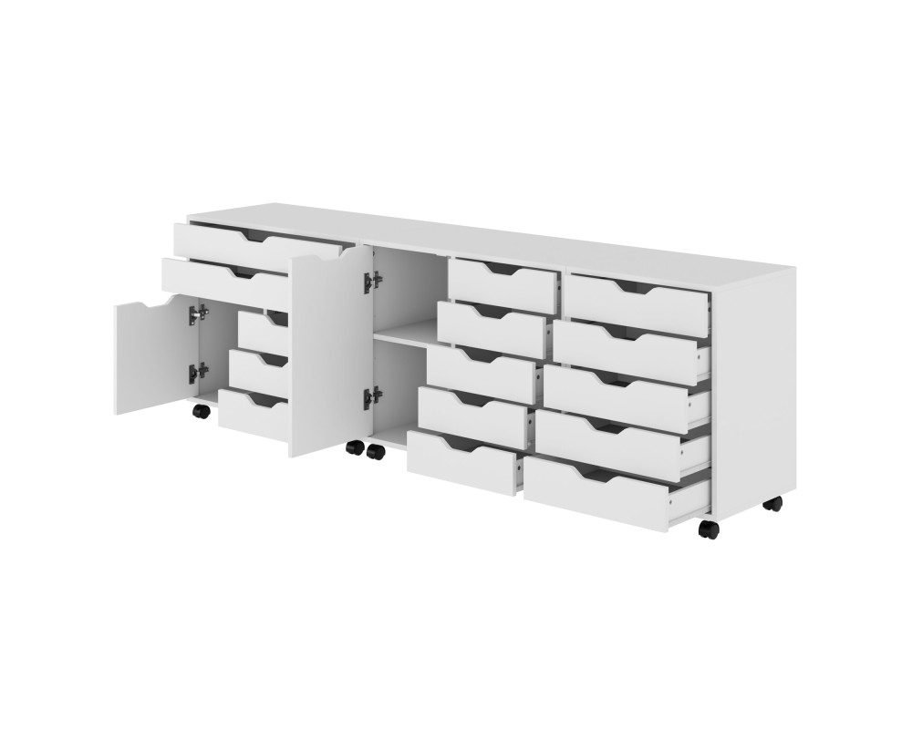 Halifax 3-Pc Storage Cabinet Set, White