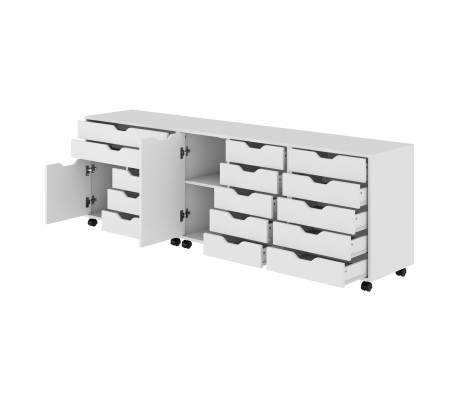 Halifax 3-Pc Storage Cabinet Set, White