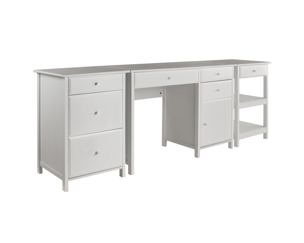 Delta 3-Pc Home Office Desk Set, White