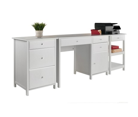Delta 3-Pc Home Office Desk Set, White