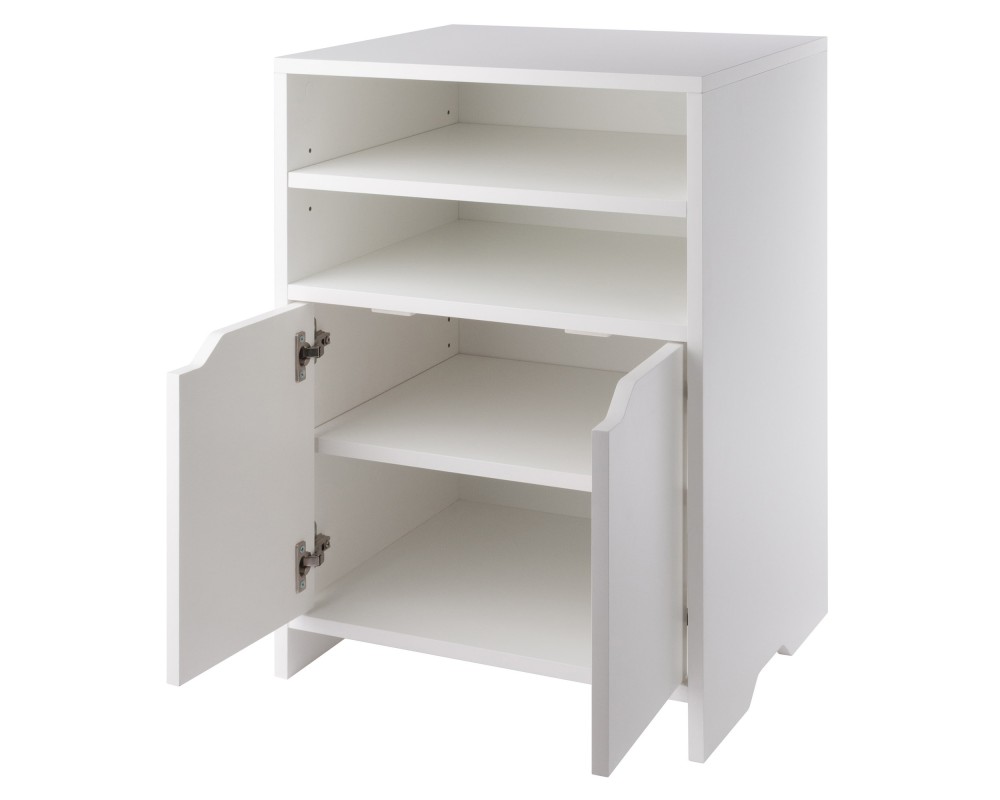 Nova 4-Shelf Storage Cabinet, 19' Wide, White