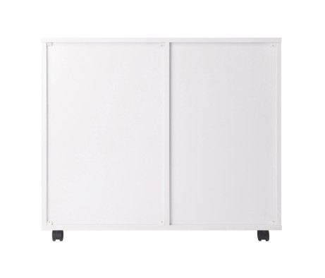 Halifax 2-Section Mobile Filing Cabinet, White