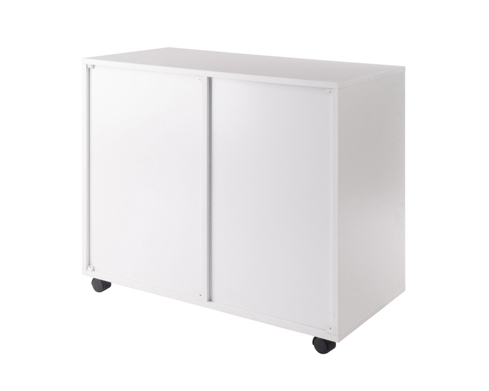 Halifax 2-Section Mobile Filing Cabinet, White