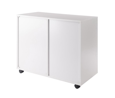 Halifax 2-Section Mobile Filing Cabinet, White