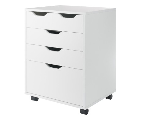 Winsome Halifax Bins & Drawers Mobile Cabinet, for Home Office, White