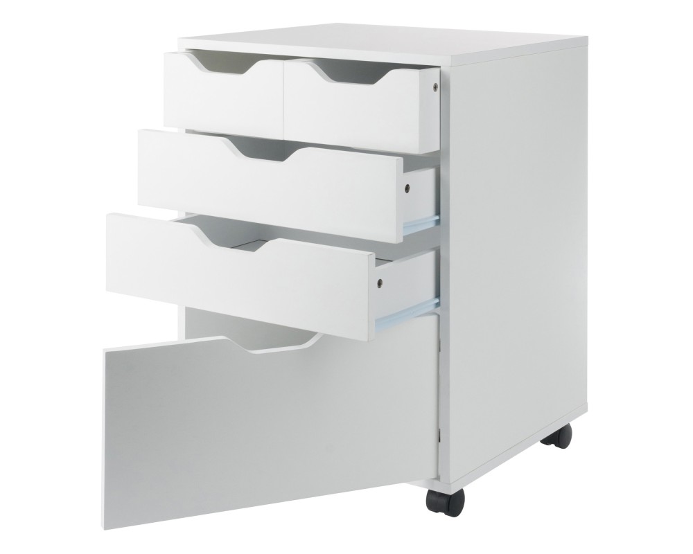 Winsome Halifax Bins & Drawers Mobile Cabinet, for Home Office, White