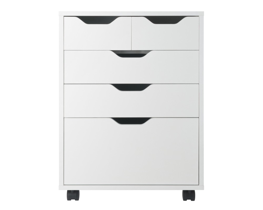Winsome Halifax Bins & Drawers Mobile Cabinet, for Home Office, White