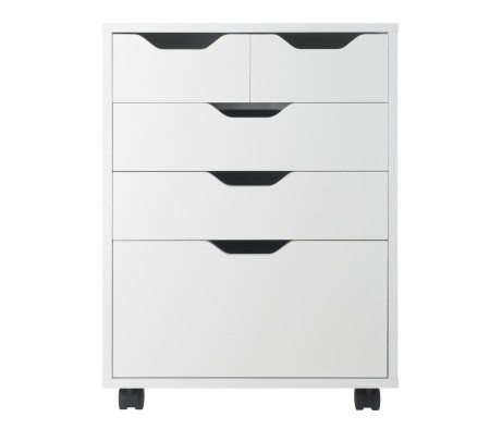 Winsome Halifax Bins & Drawers Mobile Cabinet, for Home Office, White