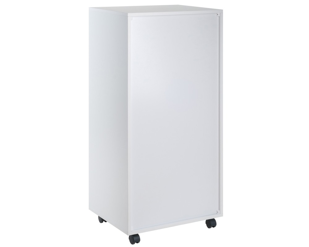 Halifax 5 Drawer High Mobile Storage Cabinet, for Living Room, Home Office, White