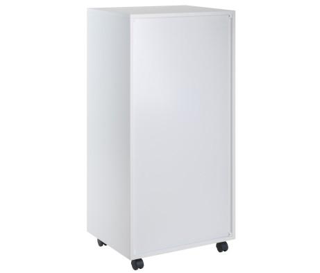 Halifax 5 Drawer High Mobile Storage Cabinet, for Living Room, Home Office, White