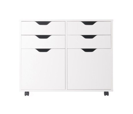 Halifax 2-Door, 4-Drawer Mobile Cabinet, White