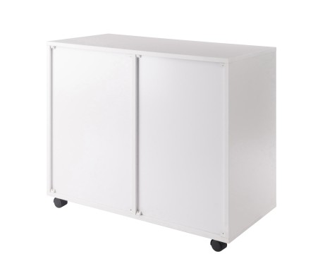 Halifax 2-Door, 4-Drawer Mobile Cabinet, White