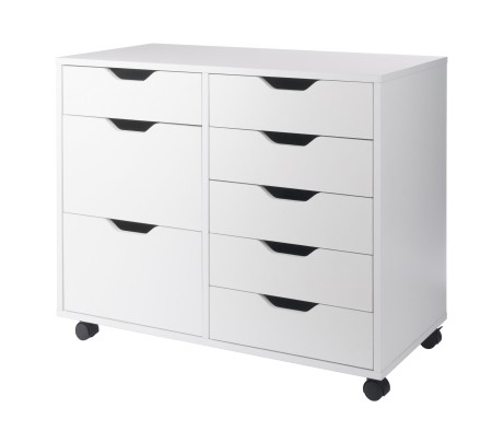 Halifax 6-Drawer Multi-Storage Mobile Cabinet, White