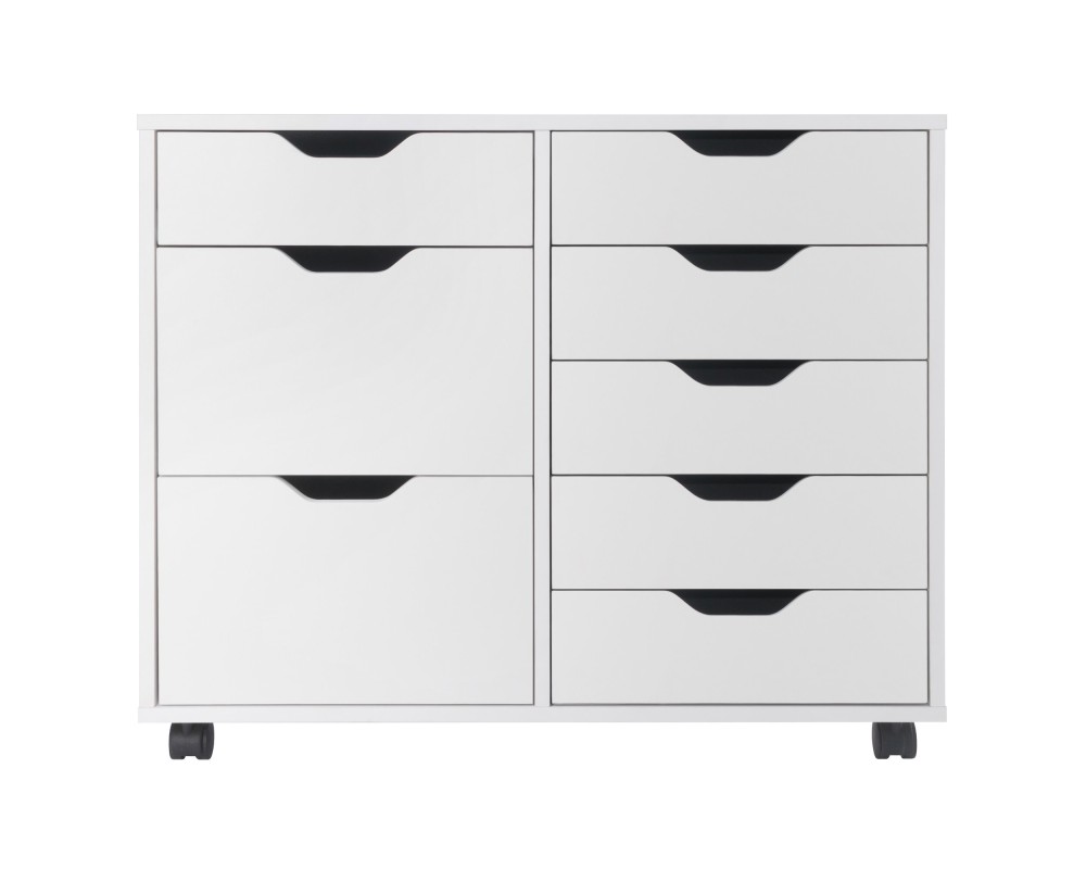 Halifax 6-Drawer Multi-Storage Mobile Cabinet, White