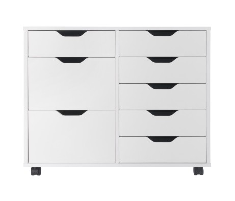 Halifax 6-Drawer Multi-Storage Mobile Cabinet, White