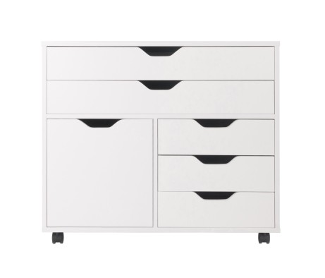 Halifax 3-Section Multi-Storage Mobile Cabinet, White